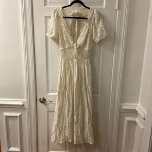 Free people all you need is lace white dress small
